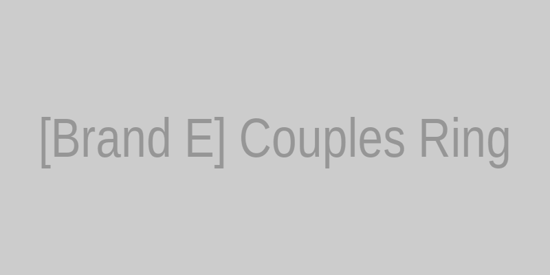 [Brand E] 'Couples' Companion' Ring shown in a couples' setting.