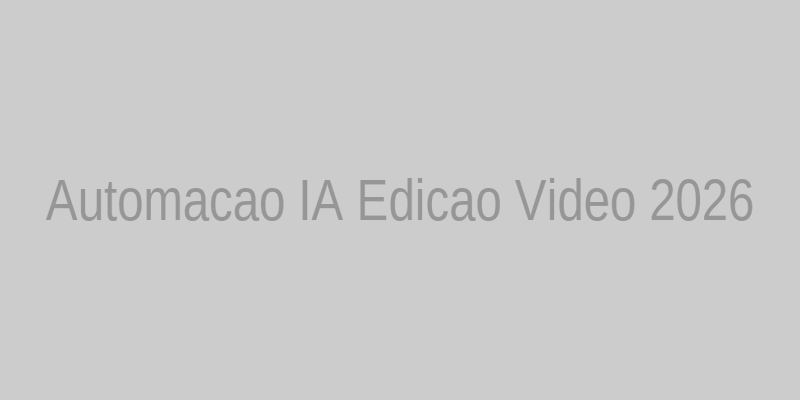 Interface de automação de edição de vídeo com IA em 2026 mostrando timeline inteligente