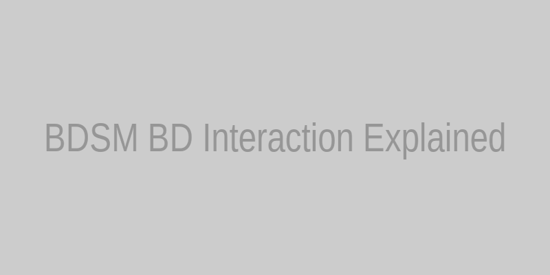 BDSM BD Interaction Explained