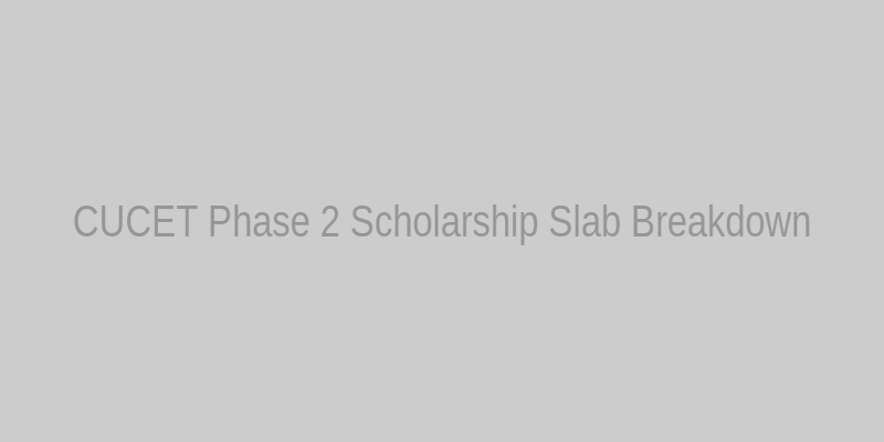 Placeholder: Scholarship Slab Distribution Chart