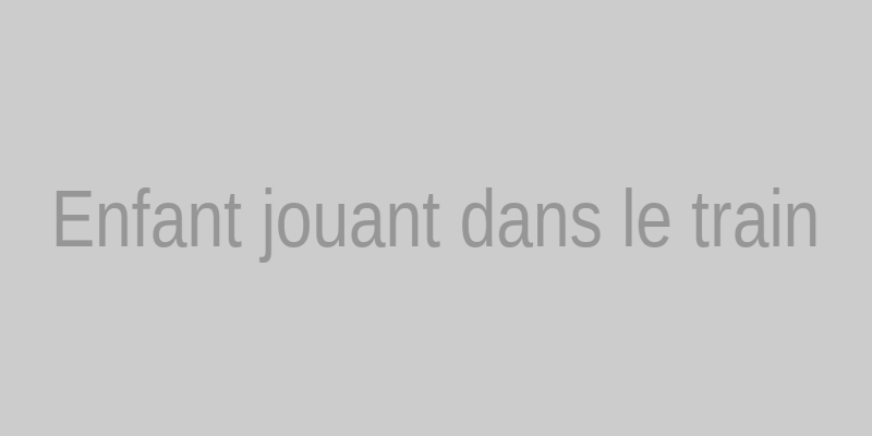 Enfant jouant avec des jouets dans un compartiment de train