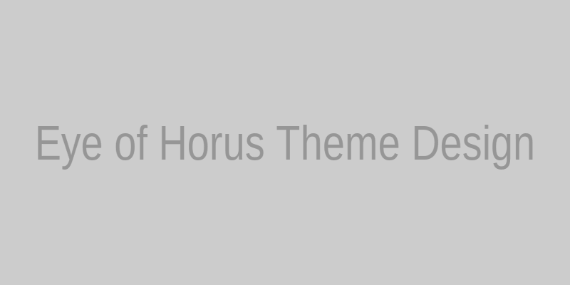 Visual representation of Eye of Horus theme