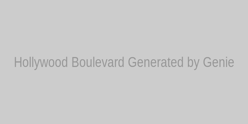 Hollywood Boulevard Generated by Genie