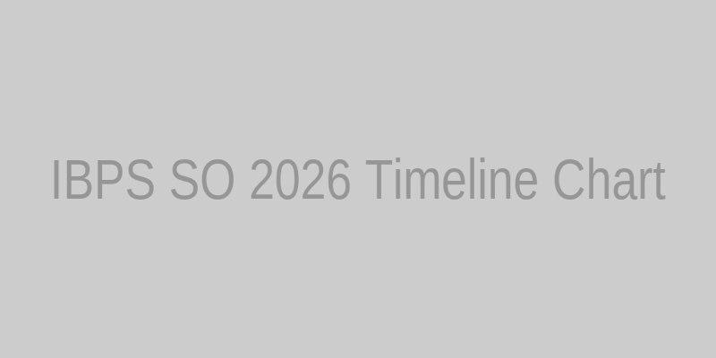 Timeline: IBPS SO 2026 Recruitment Process