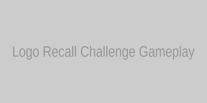 Logo Recall Challenge gameplay showing a logo and multiple-choice answers