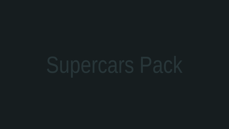 Vehicle Pack - Supercars