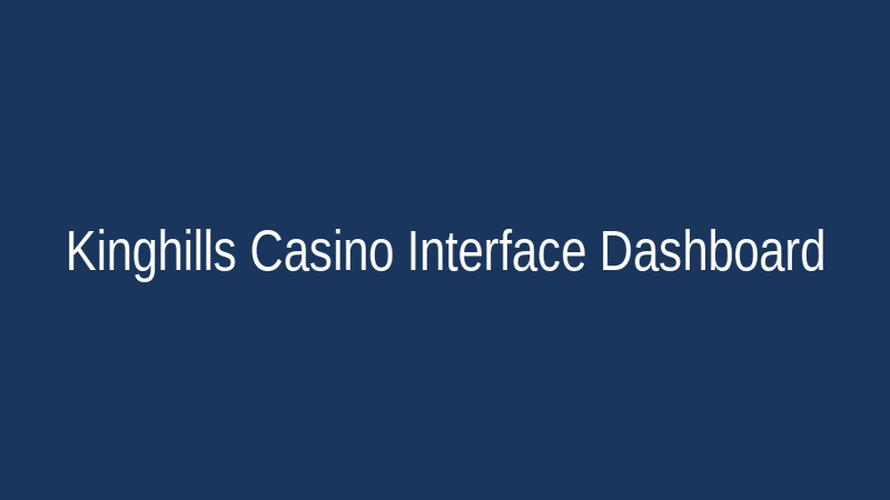 Screenshot of Kinghills Casino user dashboard showing games and account menu.