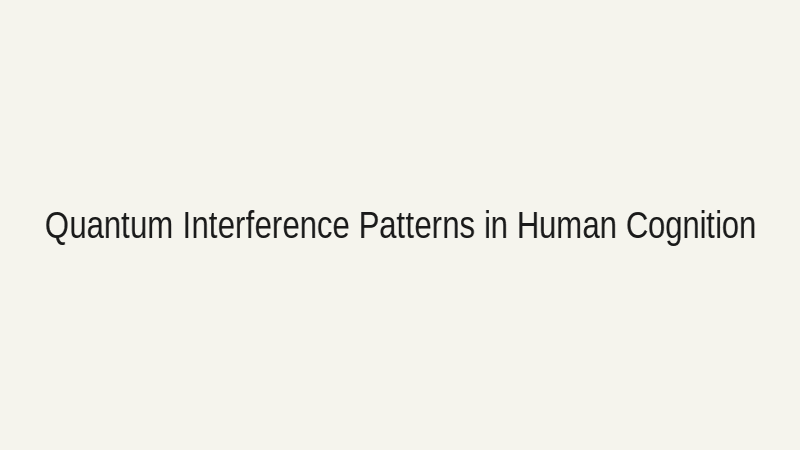 Quantum interference patterns in cognition