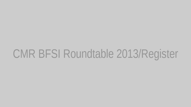CMR BFSI Roundtable 2013/Register
