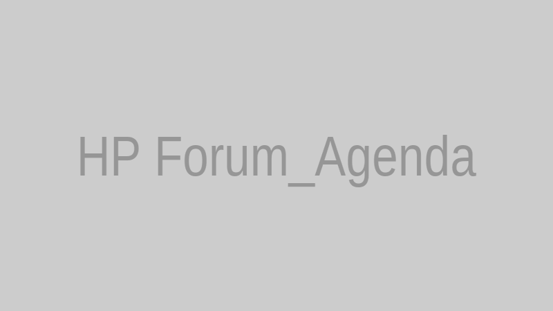 HP Forum_Agenda
