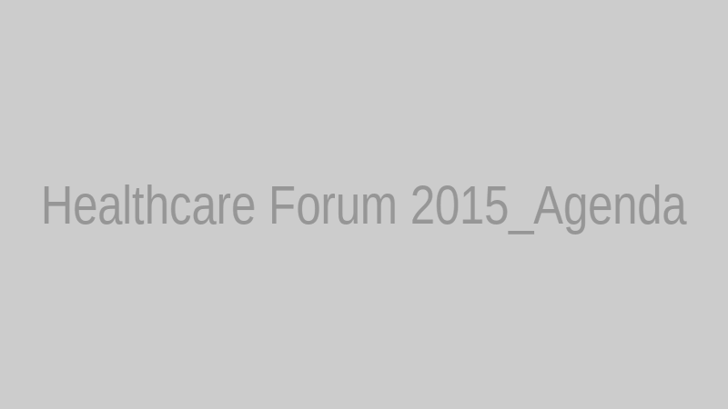 Healthcare Forum 2015_Agenda
