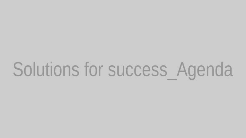 Solutions for success_Agenda
