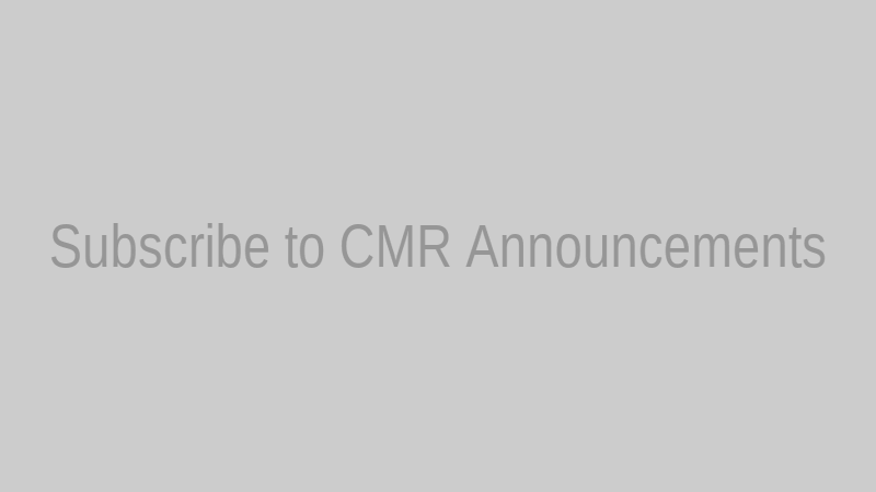 Subscribe to CMR Announcements