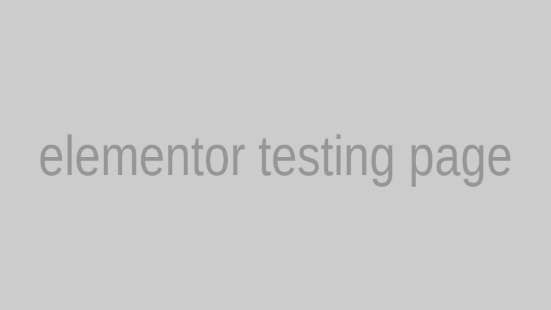 elementor testing page
