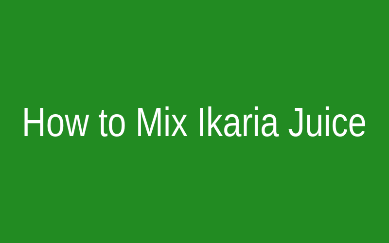 Step by step guide to prepare Ikaria Lean Belly Juice for weight loss