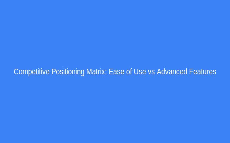 Competitive Positioning Matrix