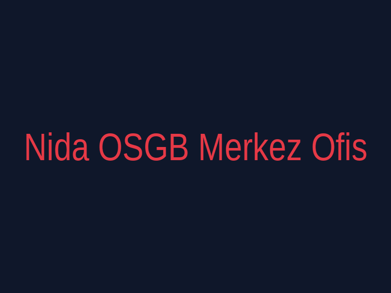 Nida OSGB Kurumsal