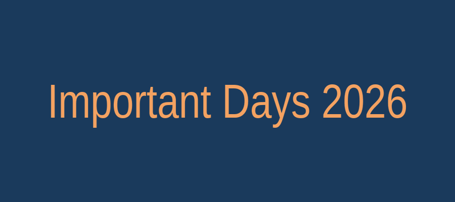 Important Days and Dates 2026 – Complete List