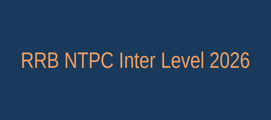 RRB NTPC Inter Level Recruitment 2026 – 1688 Posts