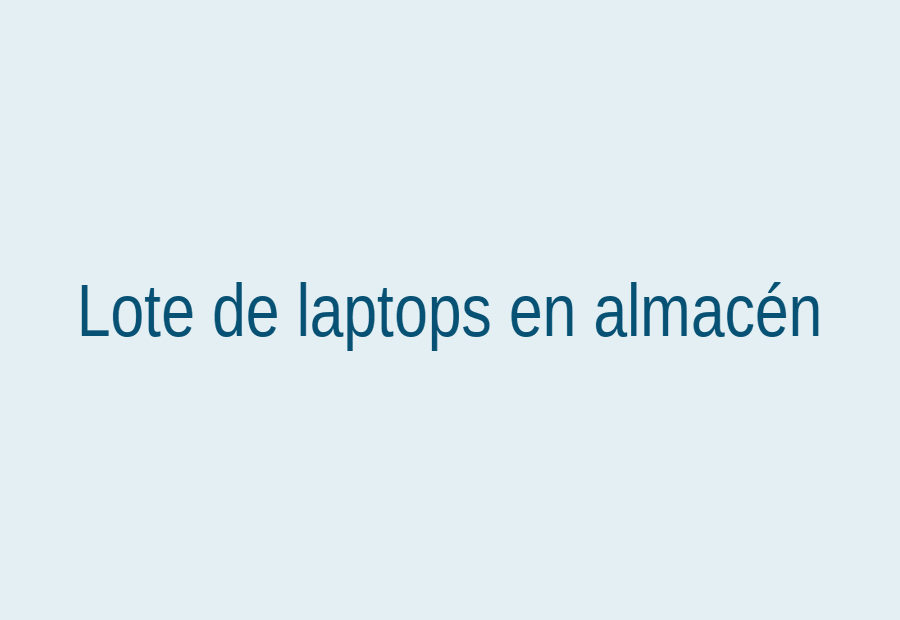 Lote de laptops en almacén
