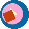 Abstract avatar of overlapping shapes