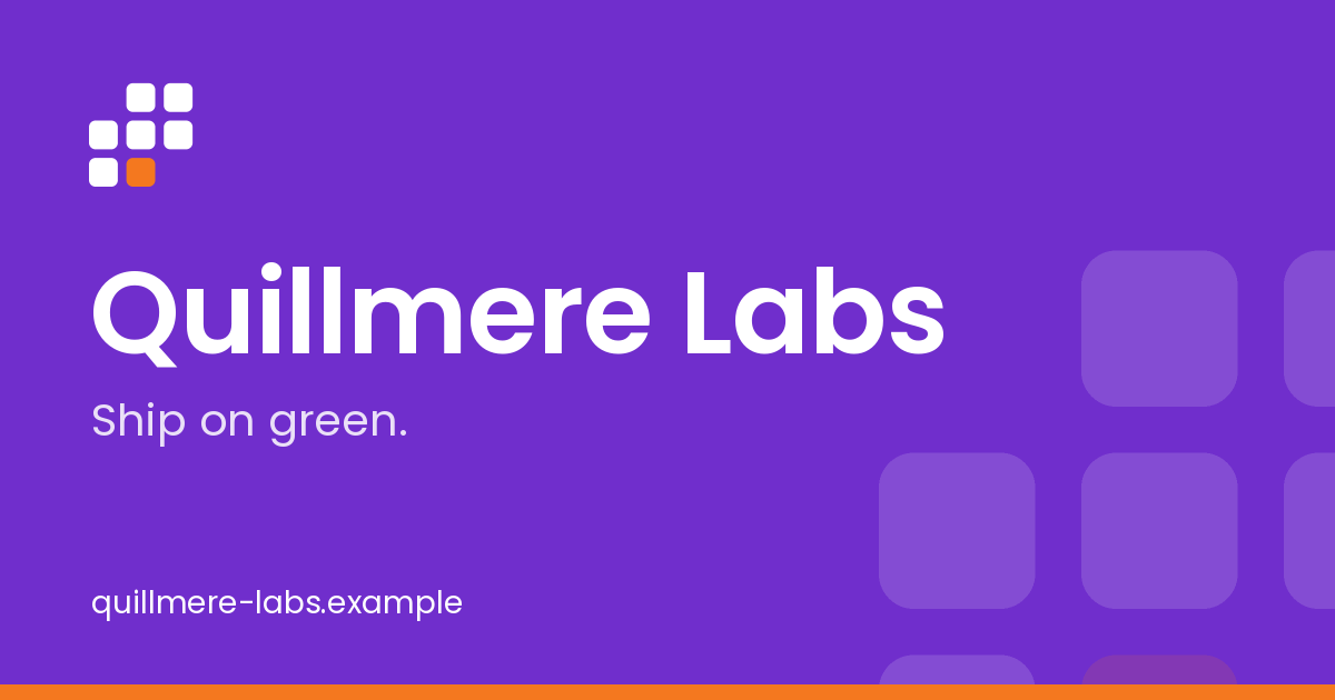 Social card for the generated brand Quillmere Labs